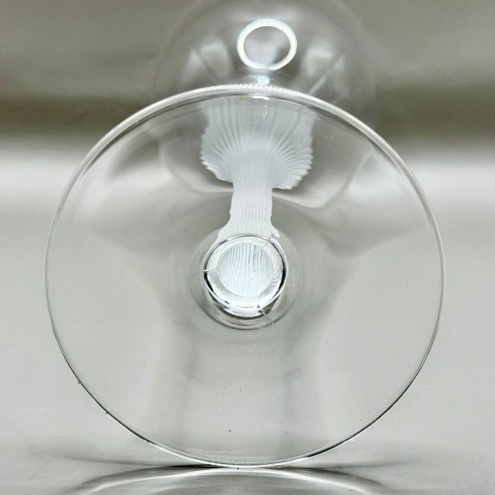 Mikasa Sea Mist Wine Glasses Frosted Ribbed Stem Crystal, 9.25